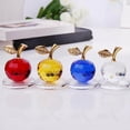 thumbnail image 4 of pitrice Crystal Apple Figurine Paperweight Ornament Home Decor Collectibles Gift Blue, 4 of 8