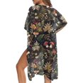 thumbnail image 5 of Xoenoiee Mushroom Daisy Flower Leaves Print Women's Swimsuit Cover Up 2026 Summer Lightweight Cardigan Short Sleeve Boho Kimono Oversized Open Front Sweater Tops, 5 of 7