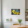 thumbnail image 2 of ZHONGYUTONG Sunflower Canvas Wall Art Blue Butterfly Yellow Flowers Pictures Prints Bathroom Artwork for Country Farmhouse Office Wall Decor (16.00" x 24.00"), 2 of 6