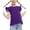 Dark Purple, variant on Girls Shirts Ruffle Short Sleeve Summer Cute Casual Crewneck Tops Blouse Tee