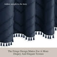 thumbnail image 3 of Siiluminisoy Navy Blue Extra Long Shower Curtains, Heavy-Duty Mold/Mildew-Resistant,Water-Repellent, Machine-Washable,Chevron Textured Design,72 x 78, 3 of 8