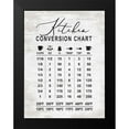 thumbnail image 2 of Lettered And Lined 15x18 Black Modern Framed Museum Art Print Titled - Kitchen Conversion Chart, 2 of 5