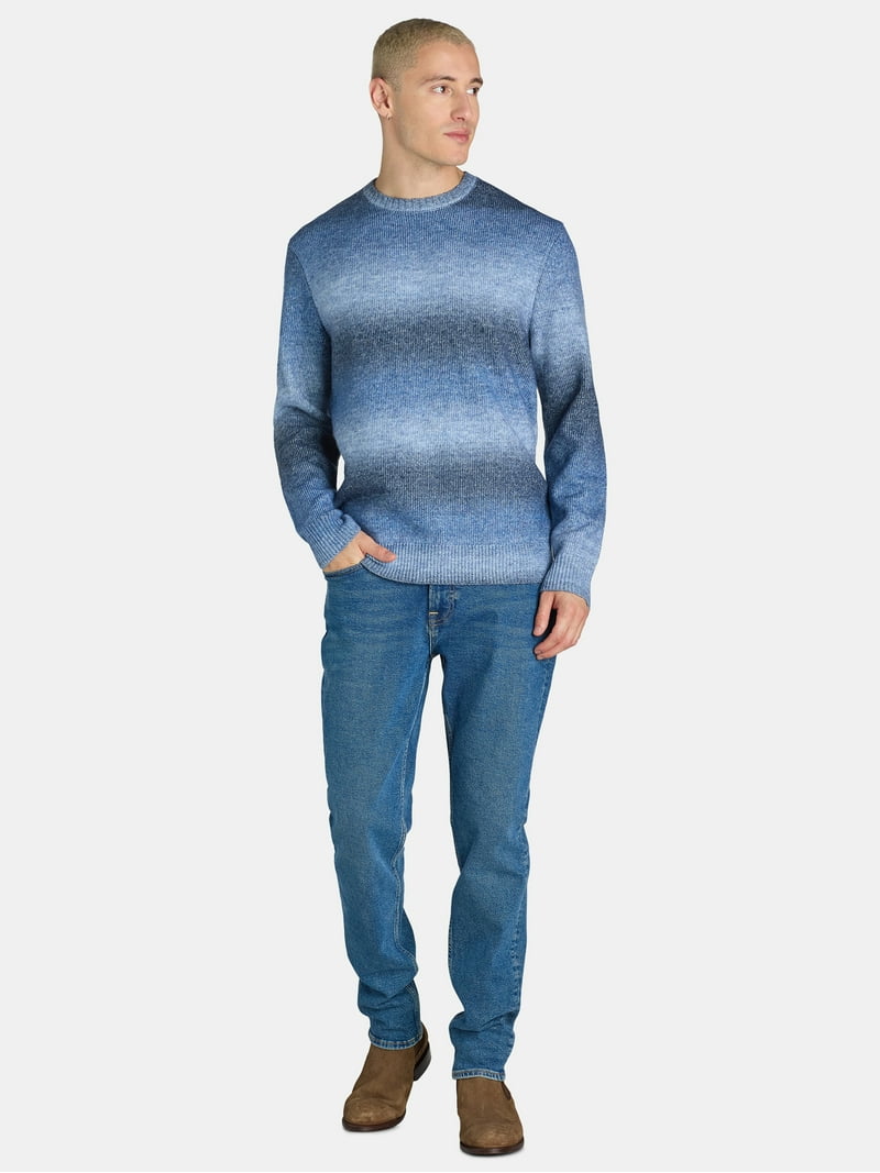 Tribekka 44 Men's Ombre Stripe Crewneck Sweater XS-3XL, Soft