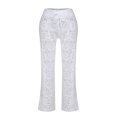 thumbnail image 4 of Pantalones de mujer Pantalones largos de playa calados con encaje Pantalones de protección solar con corte de bota, 4 of 5