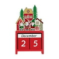 thumbnail image 4 of yuksok Christmas Calendar Advent Calendar Date Display with Wood Blocks Creative Statue Red, 4 of 9
