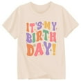 thumbnail image 3 of Hiijoy Toddler Girls' Birthday T Shirt Letter Print Short Sleeved T-Shirt, Sizes 1-13, 3 of 3