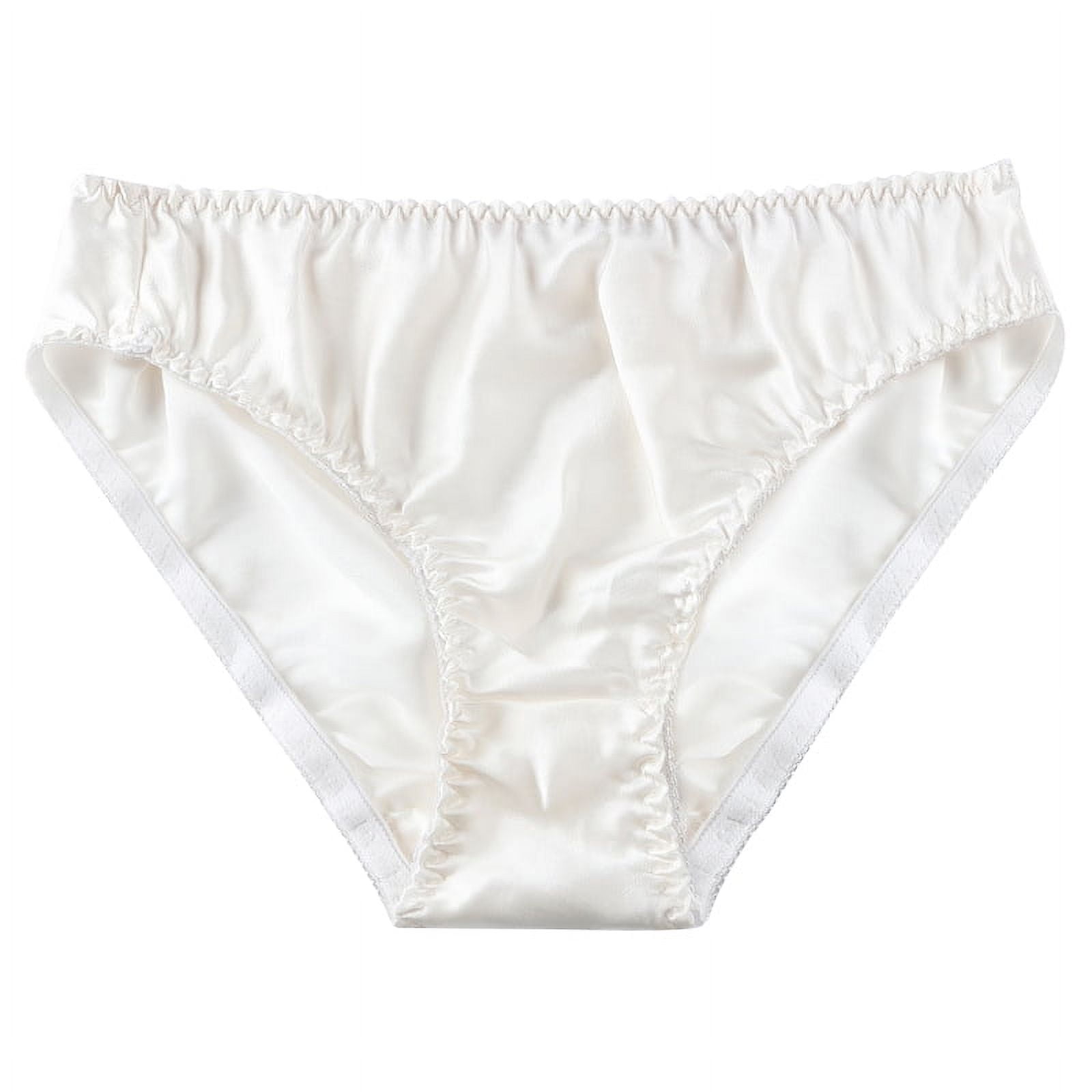 New Women Silk-Like Satin Panties Bikini Underwear Breathable