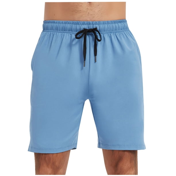 Pantalones de Cintura Elástica Casual de Color Sólido Suelto Estiramiento Pantalones Cortos de Fitness, Ventilados Quinto Pantalones para el Ejercicio, Correr Y el Uso Diario