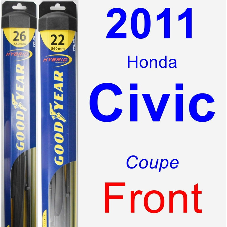 2011 honda civic wiper blade size deals