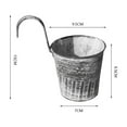 thumbnail image 7 of Travelwant 5Pcs Hanging Flower Pots Metal Iron Bucket Planter for Railing Fence Balcony Garden Home Decoration Flower Holders with Detachable Hooks, 7 of 7