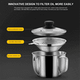 thumbnail image 2 of Stainless Steel Fat Separator 1L/4 Cup, Grease Separator with Strainer and Glass Lid, Soup Oil Separator Cup, 2 of 5