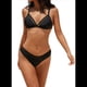 thumbnail image 2 of Conjunto de Bikini de Dos Piezas para Mujer, Escote en V, Cintura Baja, , Control de Abdomen, Ropa de Playa, Moda 2025, Negro, Talla M, 2 of 6