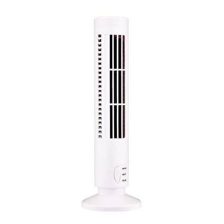 

Refrigeration Mini Air Conditioning Fan Desk USB Tower Fan Vertical Fan WHITE