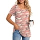thumbnail image 2 of Camisetas informales de verano para mujer, cuello cuadrado, manga corta, túnica, blusas sueltas y cómodas OAVQHLG3B Store  lin121212, 2 of 4