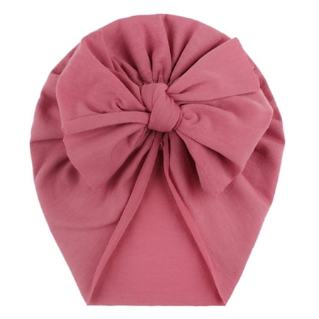 

Toddler Kids Baby Boys Girls Solid Bow Knotted Hat Beanie Headwear Accessories