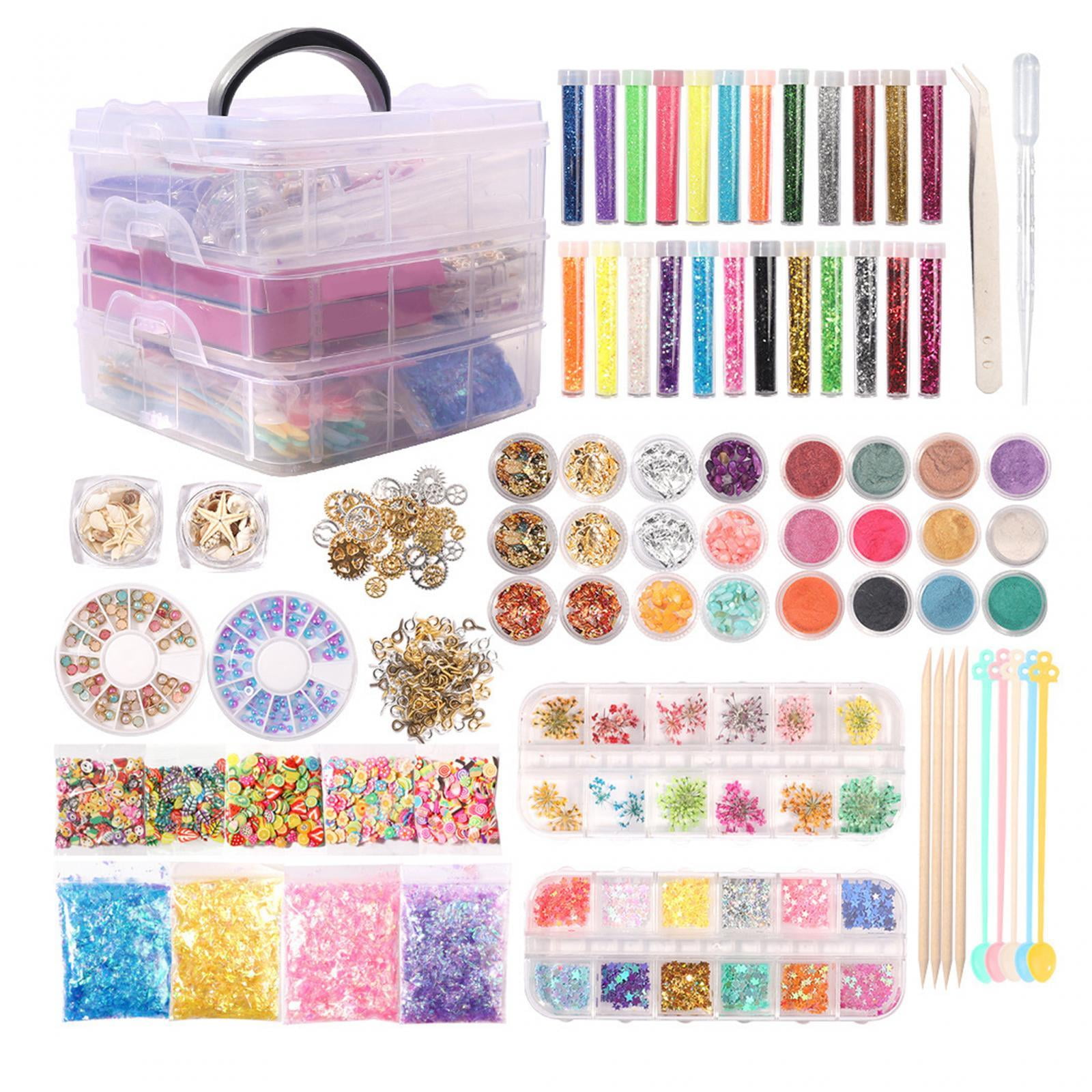 Milageto Resin Decoration Accessories Set Epoxy Art Crafts Tools Nail Art Decorations for