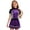 Purple, variant on Kids Girls Race Car Driver Dress Checkerboard Shiny Sequin Dance Leotard Red 10