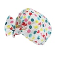 thumbnail image 1 of Gorros de baño para ducha Estampado de flores Impermeable Reutilizable Elástico Colorido Universal Largo Sombrero corto Baño Estampado de Juegos de accesorios de baño punto amarillo azul Bearachild HA062078-24B, 1 of 5