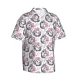 thumbnail image 2 of Fotbe Poodle Dog Hawaiian Shirt for Men Unisex Summer Beach Casual Short Sleeve Cotton Linen Button Down Shirts-Medium, 2 of 9