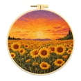 thumbnail image 3 of Sunflower Embroidery Starter Kit, Stamped Cross Stitch Kits for Beginners Adults with Embroidery Hoop and Instructions, Hand Embroidery Kit, 3 of 5