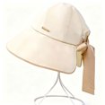 thumbnail image 3 of OOOUM Women Wide Brim Sun Hat Back Bow Decor Ponytail Friendly Lightweight Adjustable Outdoor Travel Beach Fisherman Hat Beige, 3 of 3