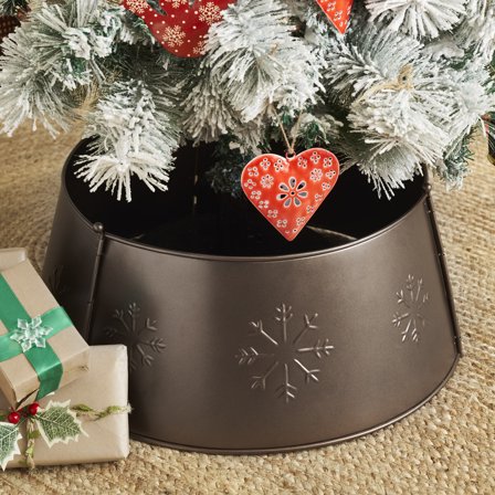 Christmas Tree Collar Metal Barn Red 8x20x20 main image 1