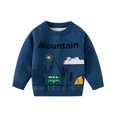 thumbnail image 2 of Esiaerr Chandails Garçons Enfants Double Couche Motif Jacquard Chandails Hiver Col Rond Chandails Épais pour Bébé 3-8 Ans, 2 of 8