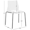 thumbnail image 3 of SAFAVIEH Couture Nellie Mid-Century PP Solid Dining Side Chair, White/Black (Set of 2), 3 of 14