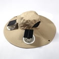 thumbnail image 6 of USB Charging Detachable Solar Charging Fan Built In Large Brim Hat Summer Outdoor Sun Hat Men's Climbing And Fishing Hat (two Fan Styles) Mens Boating Hats Woman Beach Bag Cord for Hat Cute Fall Hats, 6 of 6