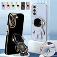 thumbnail image 2 of Funda con soporte plegable de astronauta para Samsung Galaxy S23 S22 S21 S20 S10 Plus Ultra A54 A52 A72 A12 A32 4G 5G cubierta con soporte chapado qiuyongmign unisex, 2 of 2