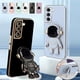 thumbnail image 2 of Funda con soporte plegable de astronauta para Samsung Galaxy S23 S22 S21 S20 S10 Plus Ultra A54 A52 A72 A12 A32 4G 5G cubierta con soporte chapado qiuyongmign unisex, 2 of 2
