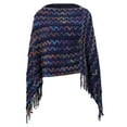 thumbnail image 5 of LELINTA Womens Fringe Tassel Poncho Sweater Pullover Cardian Wrap Topper for Autumn Winter Season, One Size, 5 of 7