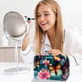 thumbnail image 6 of Flower Butterfly Large Capacity Waterproof PVC Cosmetic Travel Bag with Zipper Pouch for Ladies and Girls, Lightweight Printed Design Men's Toiletry Bag, Extra Large Toiletry Bag for Women on the Go, 6 of 6