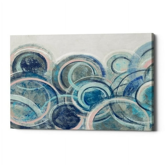 Epic Graffiti  "Variation Blue Grey Pink" by Silvia Vassileva, Giclee Canvas Wall Art, 12"x16" 26" x 34"