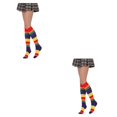 thumbnail image 2 of Minnieouse 1 par de calcetines a rayas hasta la rodilla de arcoíris, elasticidad, transpirabilidad, apariencia de moda cómoda, calcetín antideslizante, Type7 NO7 Minnieouse CBP288994, 2 of 6