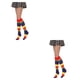 thumbnail image 1 of Qarigey 1 par de calcetines a rayas hasta la rodilla de arcoíris, elasticidad, transpirabilidad, apariencia de moda cómoda, calcetín antideslizante, Type7 NO7 Qarigey CBP288994, 1 of 6