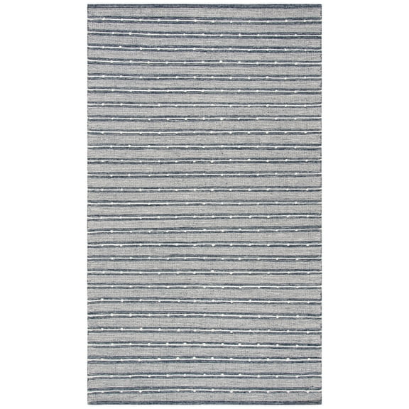 SAFAVIEH Striped Kilim Francine Striped Area Rug, Navy/Blue, 8' x 10'