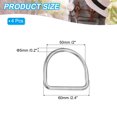 thumbnail image 2 of Uxcell Metal D-Rings, 304 Stainless Steel D Ring Welded Solid Dee Rings DIY Accessories for Dog Collars 5x50mm, 2 of 6