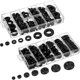 thumbnail image 1 of Black Kit surtido de ojales de goma de 350 piezas, junta de alambre con tapón para orificio de cortafuegos, junta de anillo de goma para automóvil, 1 of 5