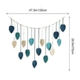 thumbnail image 3 of Handwoven Boho Leaf Wall Hanging with Wooden Beads and Layered Tassels, Cotton Macrame Tapestry for Bedroom Living Room Hotel Rustic European Decor, 3 of 7