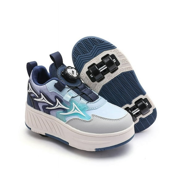 Kids Roller Shoes Sneakers with Wheels - Premium Sport Roller Skate Sneaker for Boys Girls Christmas Birthday Children Show Gift
