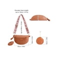 thumbnail image 3 of Gustave PU Leather Crossbody Bag for Women, Trendy Woven Fanny Pack Belt Bum Bag Shoulder Sling Purse with Adjustable Guitar Strap - Coffee, 3 of 7