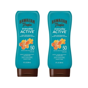 Hawaiian Tropic Everyday Active Island Sport Lotion - SPF 50; 8fl.oz - Pack of 2