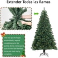 thumbnail image 4 of Árbol de Navidad Artificial CM-TOP Montaje Rápido Pino de Navidad 180 cm 800 Ramas Soporte de Metal, 4 of 6