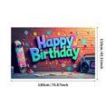 thumbnail image 1 of Happy Birthday Banner Background Colorful Backdrop Wall Party Decorations Festive Event Supplies Celebration Graffiti Photography Props, 1 of 4