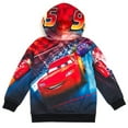 thumbnail image 4 of Disney Pixar Cars Lightning McQueen Little Boys Fleece Pullover Hoodie Red 6, 4 of 5