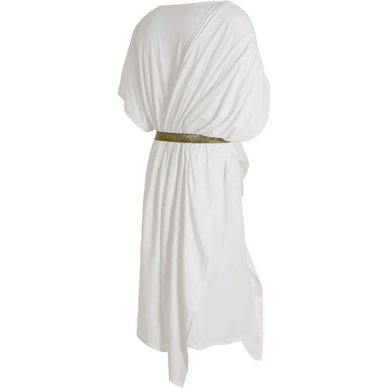 Adult Greek Toga God Costume, White Roman Deluxe Halloween Cosplay Ancient  Robe - Walmart.com