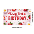 thumbnail image 3 of Colorful Theme Berry First Birthday Banner Decorative Design for Kids Party Summer Celebration Indoor Decoration, 3 of 7