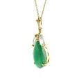 thumbnail image 2 of Galaxy Gold 14K Solid Gold Natural Emerald Pendant Necklace for Women - Yellow Gold Fine Jewelry, 2 of 5