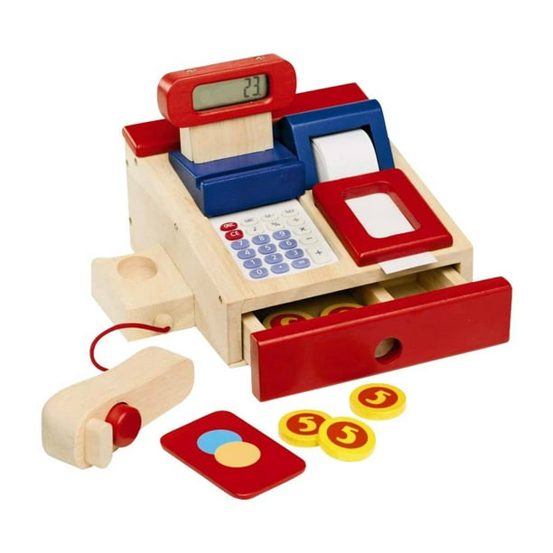 Realistic Rubberwood Cash Register for Kids - Walmart.com - Walmart.com